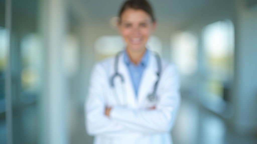 Arzt oder Gesundheitsfachmann in weißem Kittel bei der Patientenkonsultation in moderner Klinik